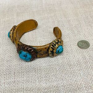Costume rubber‎ Bracelet brown and blue tribal look